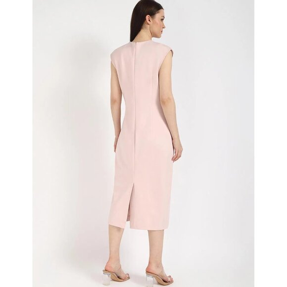 Calvin Klein Women's Comfortable Stretch Ponte Shift Dress Sepia Rose Sz XL NWT - Picture 3 of 4